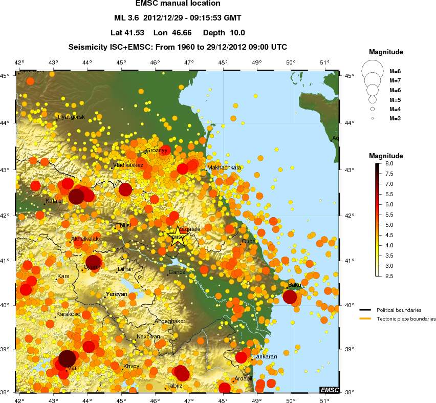 regional magnitude historical seismicity