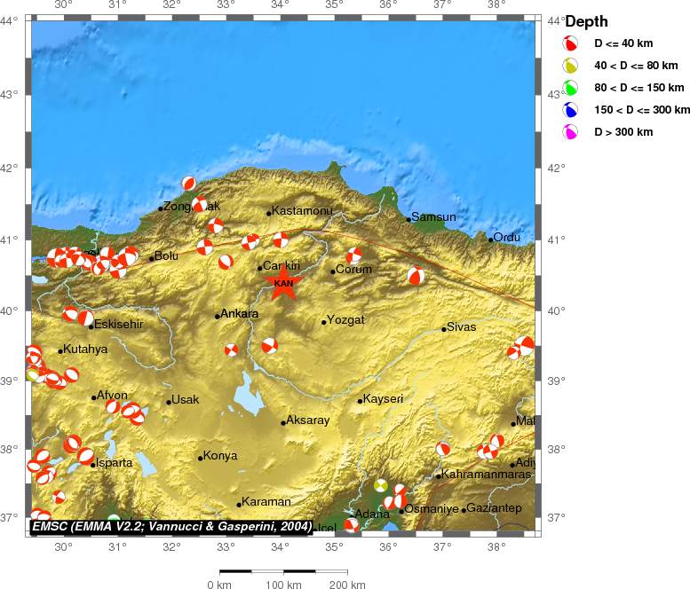 Regional moment Tensor