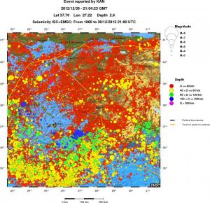 regional historical seismicity
