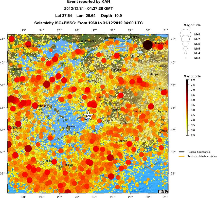 regional magnitude historical seismicity