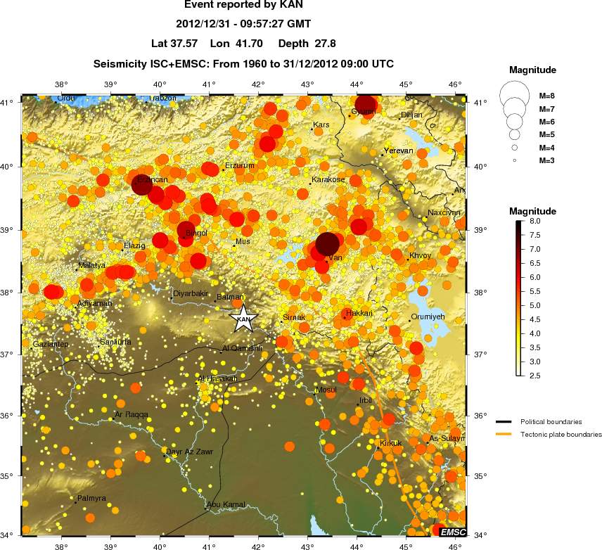 regional magnitude historical seismicity