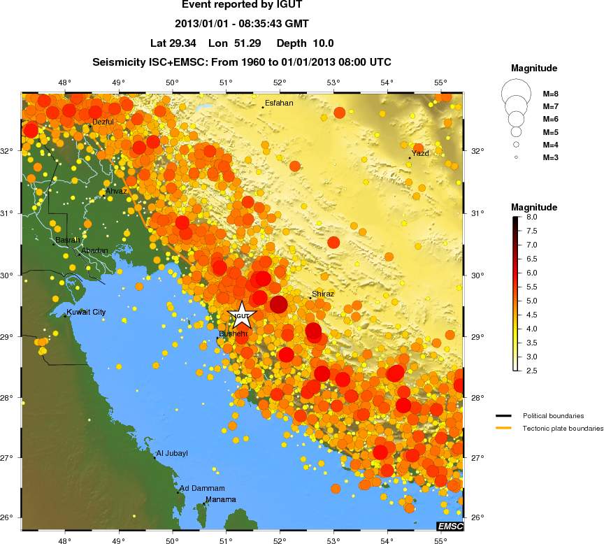 regional magnitude historical seismicity