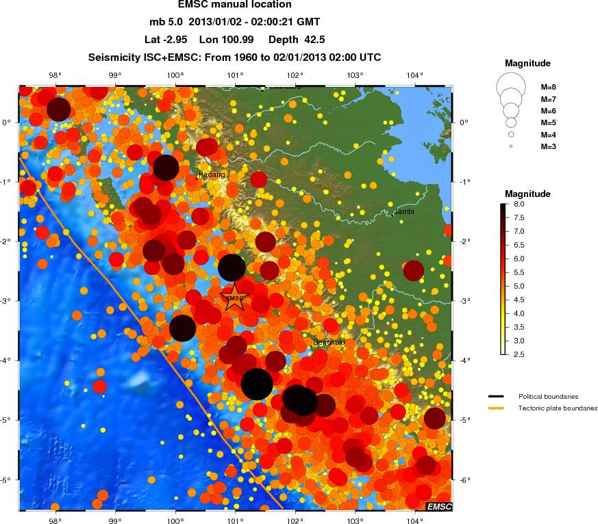 regional magnitude historical seismicity