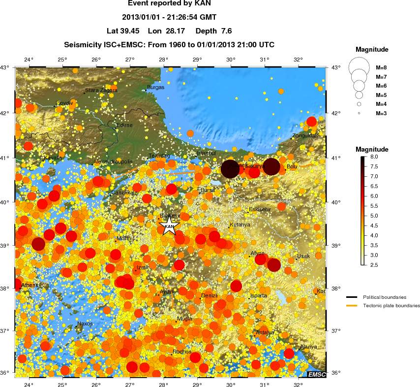 regional magnitude historical seismicity