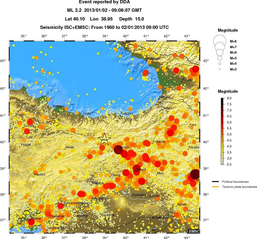 regional magnitude historical seismicity