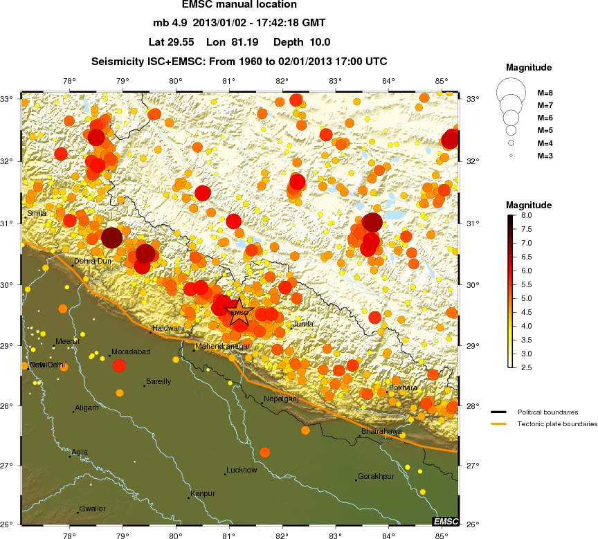 regional magnitude historical seismicity