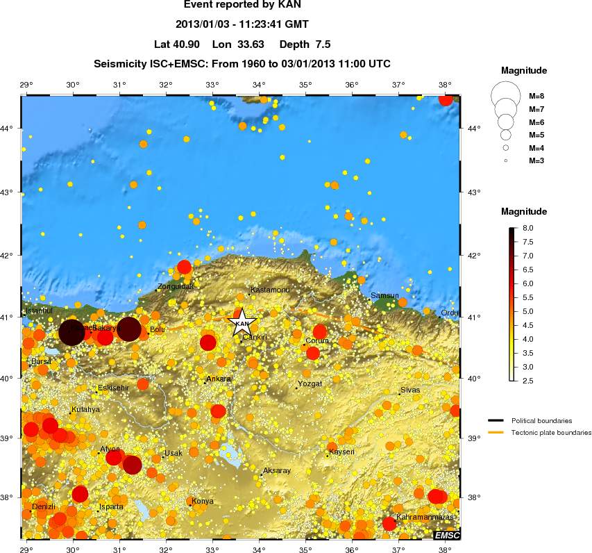 regional magnitude historical seismicity