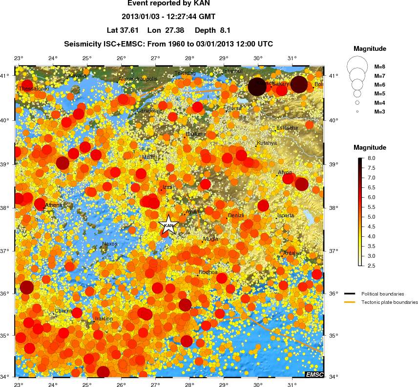 regional magnitude historical seismicity