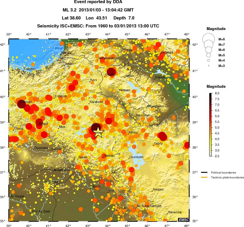 regional magnitude historical seismicity