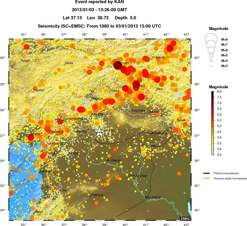 regional magnitude historical seismicity