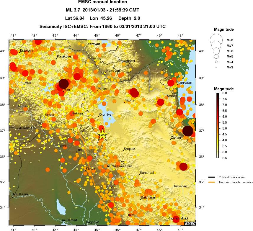 regional magnitude historical seismicity