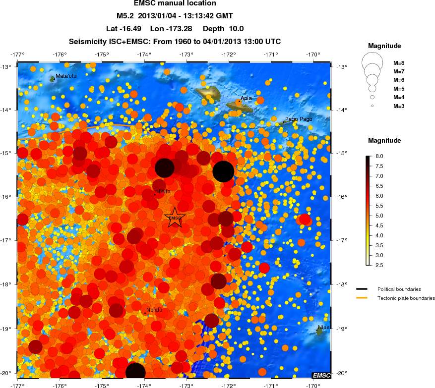 regional magnitude historical seismicity