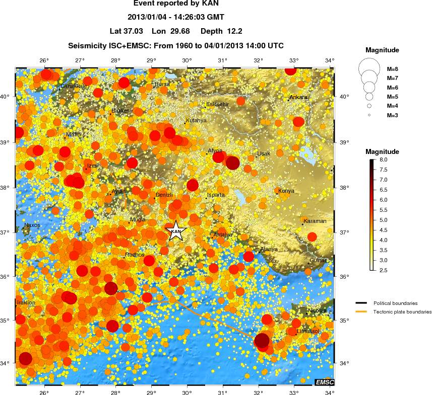 regional magnitude historical seismicity