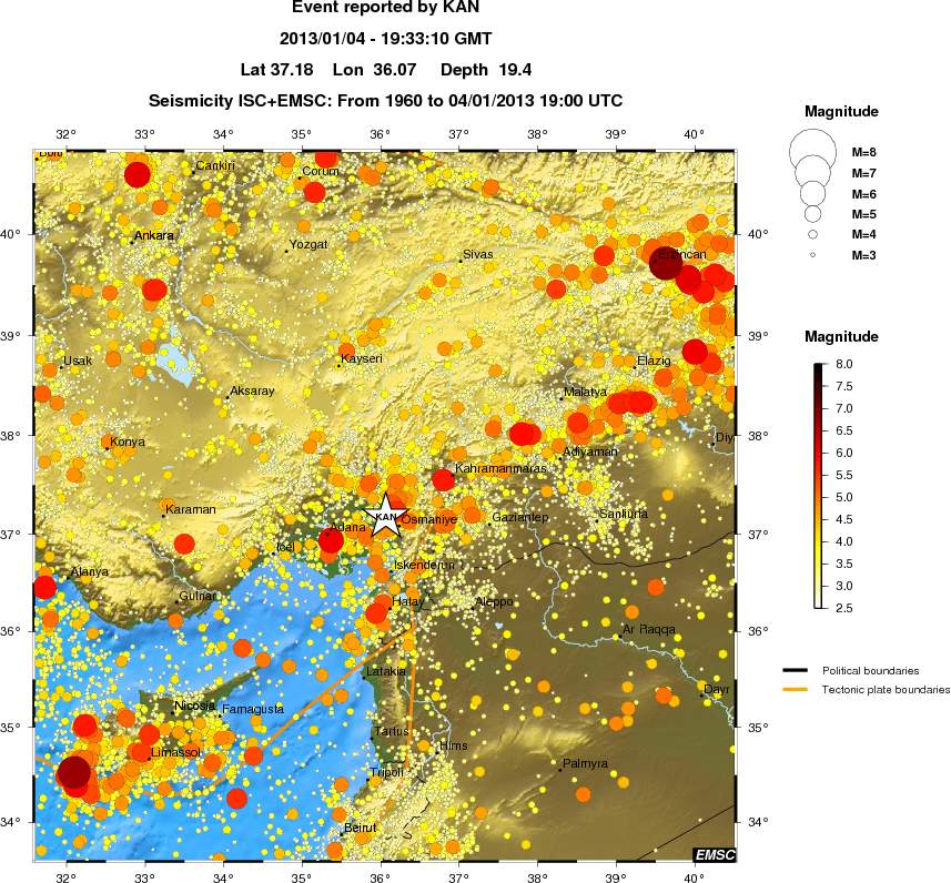 regional magnitude historical seismicity