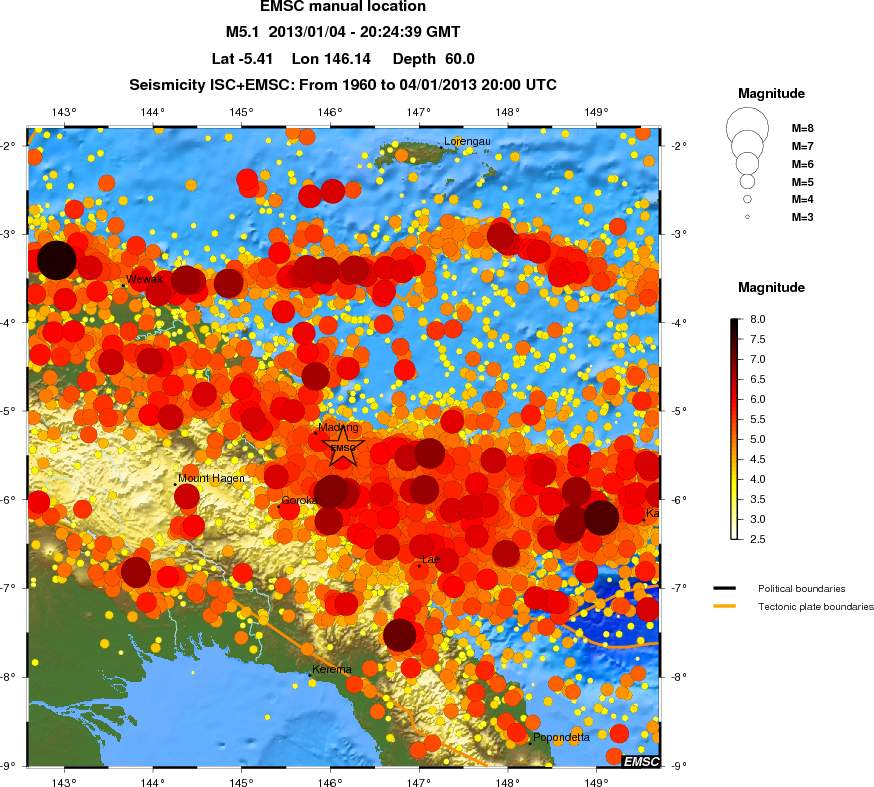 regional magnitude historical seismicity
