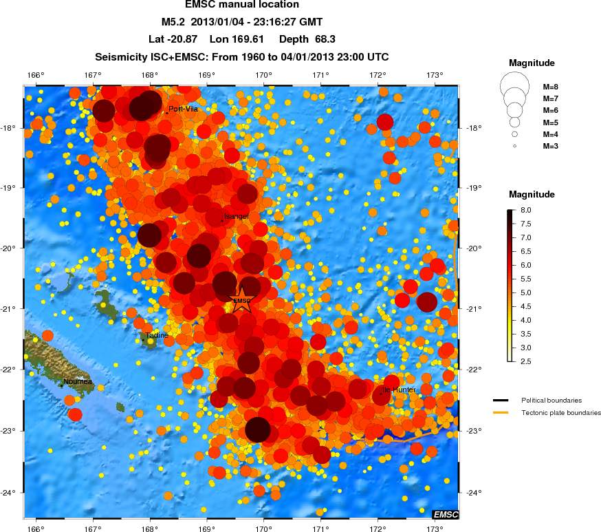 regional magnitude historical seismicity