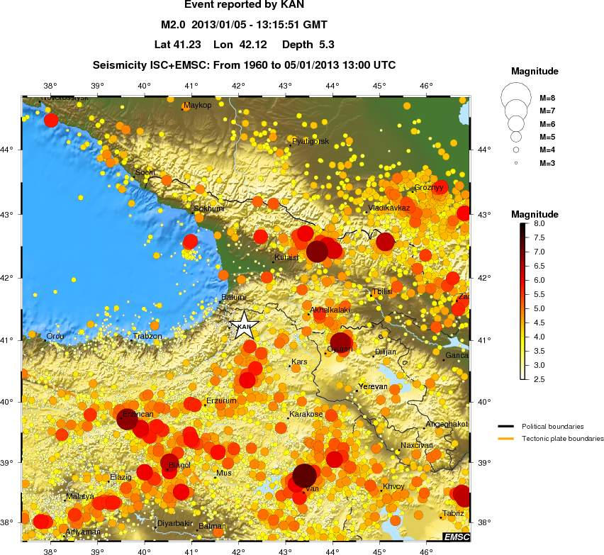 regional magnitude historical seismicity