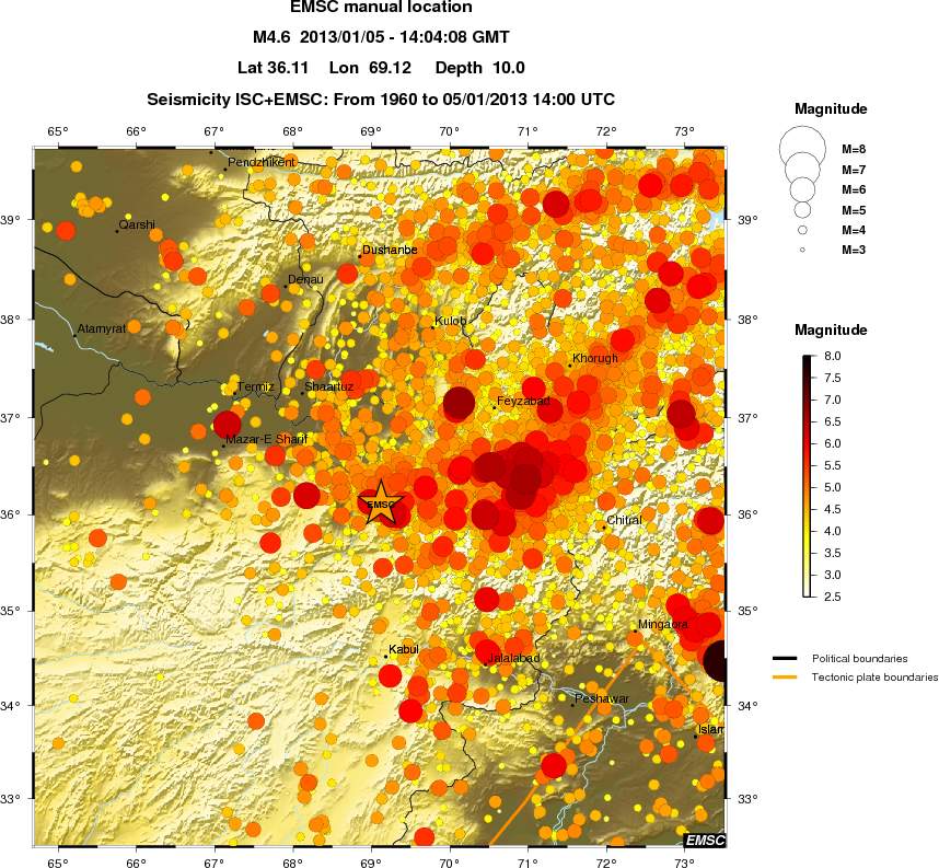 regional magnitude historical seismicity