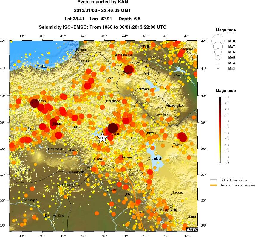regional magnitude historical seismicity