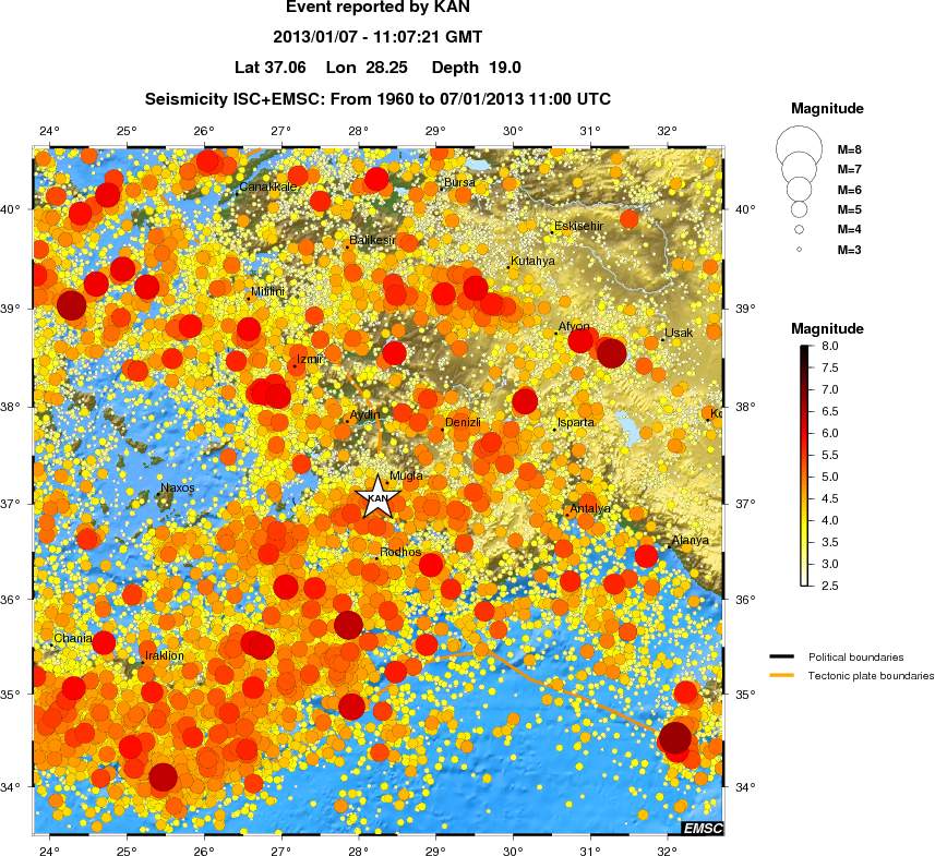 regional magnitude historical seismicity