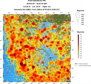 regional magnitude historical seismicity