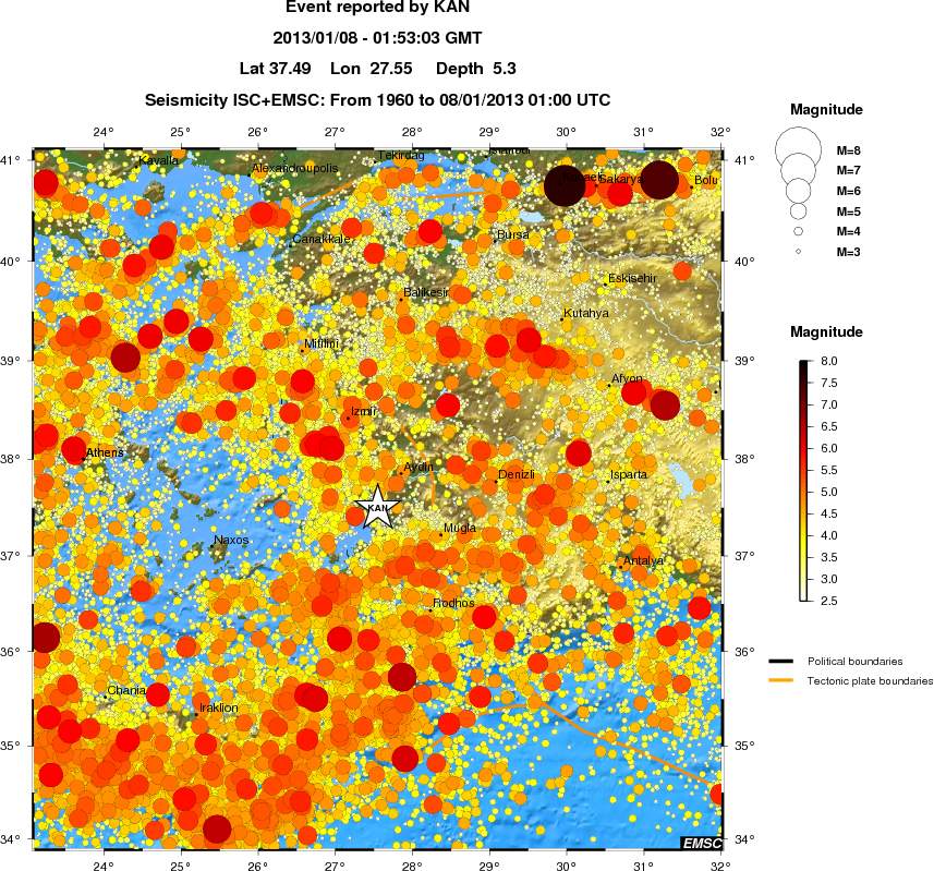 regional magnitude historical seismicity