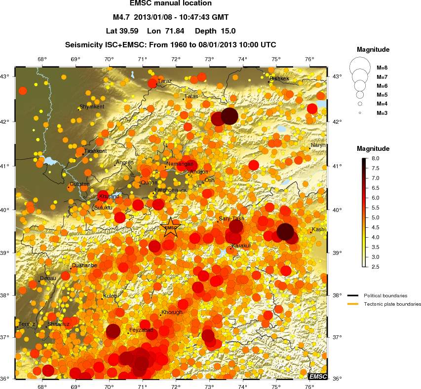 regional magnitude historical seismicity