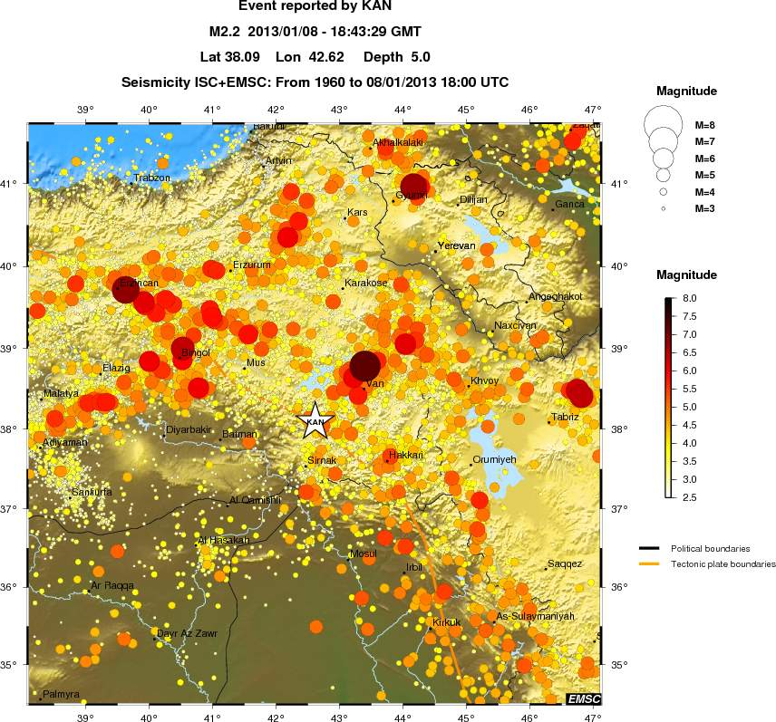 regional magnitude historical seismicity