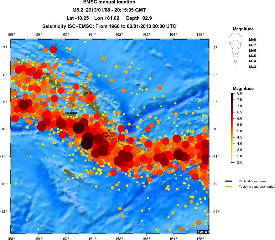 regional magnitude historical seismicity