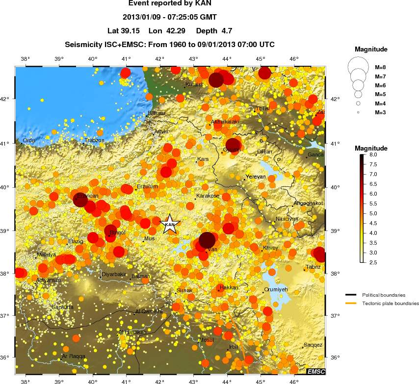 regional magnitude historical seismicity