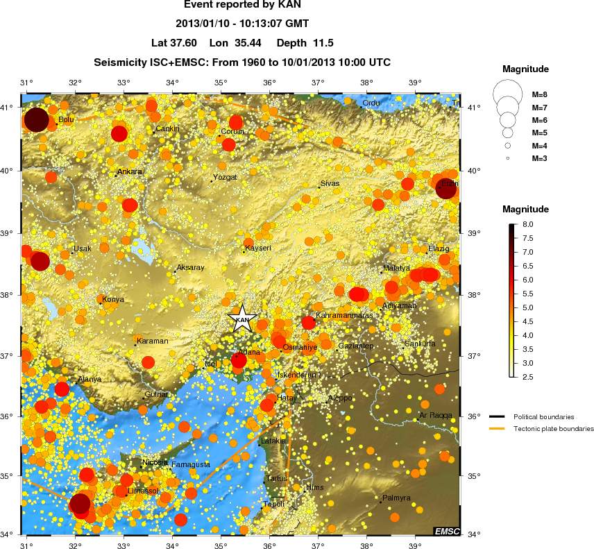 regional magnitude historical seismicity