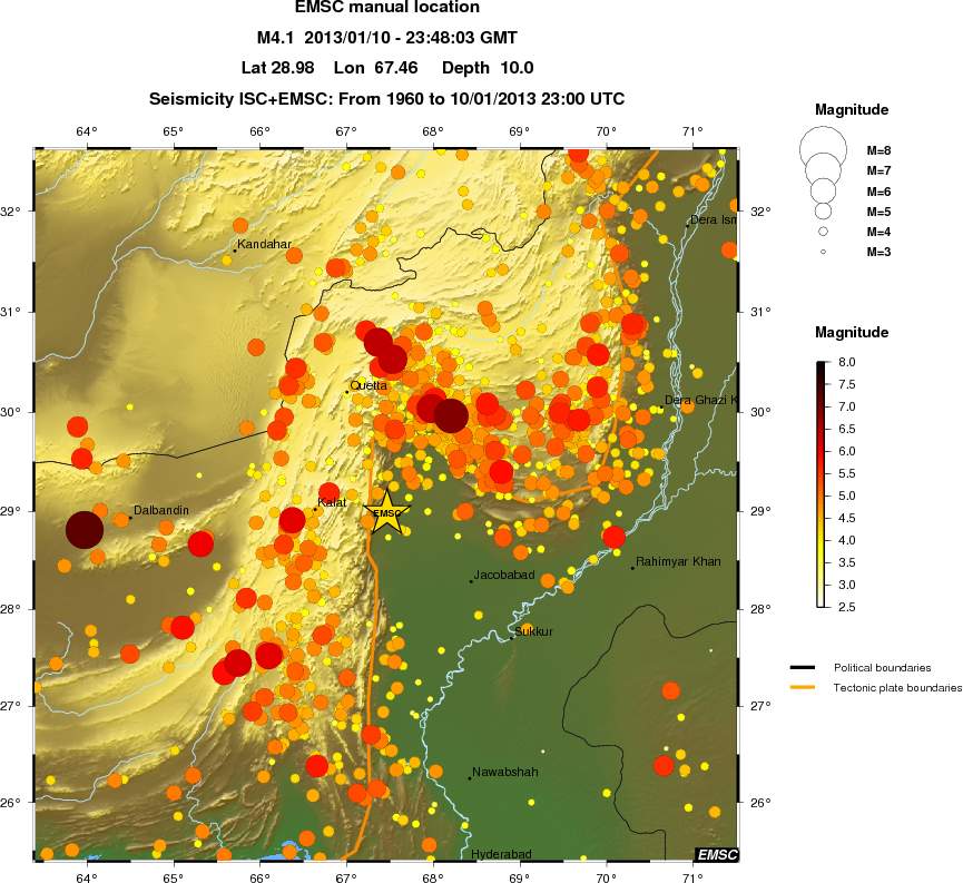 regional magnitude historical seismicity