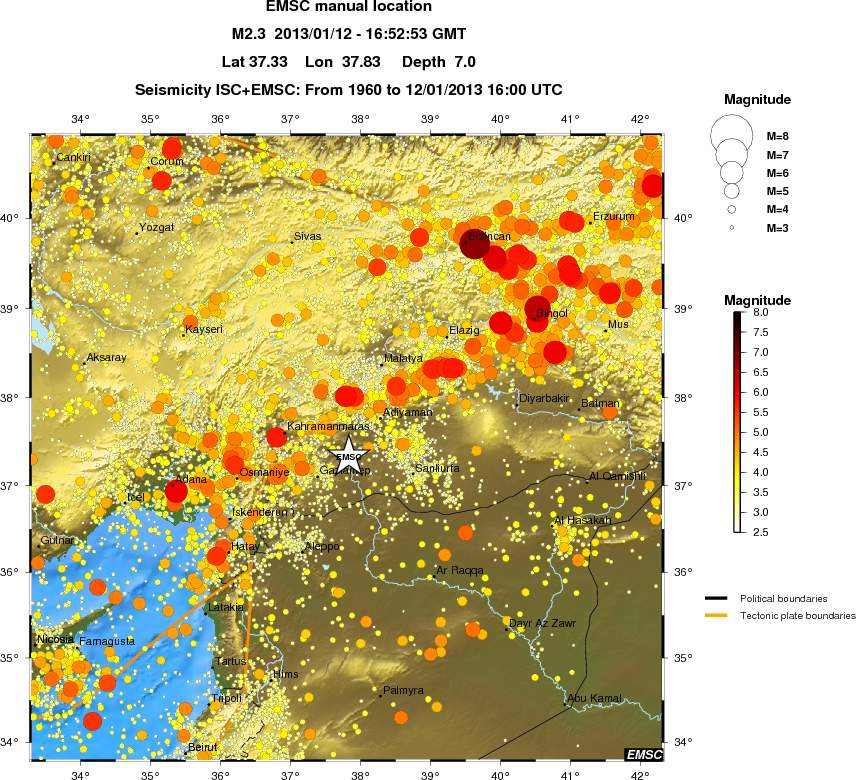 regional magnitude historical seismicity