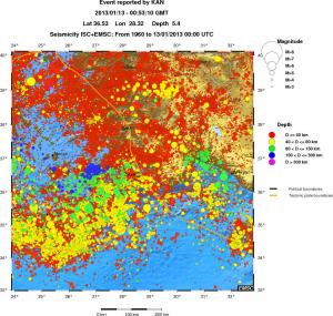 regional historical seismicity