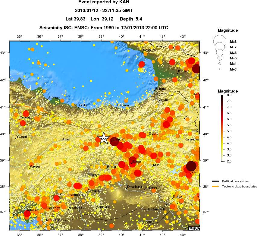 regional magnitude historical seismicity