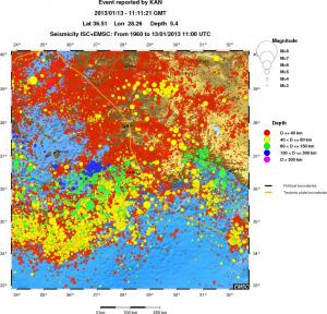 regional historical seismicity