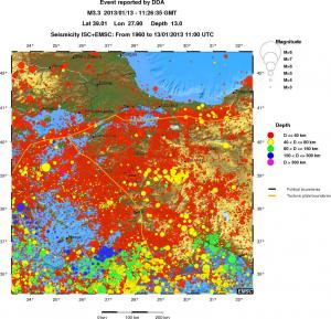 regional historical seismicity