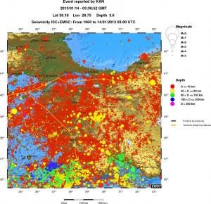regional historical seismicity