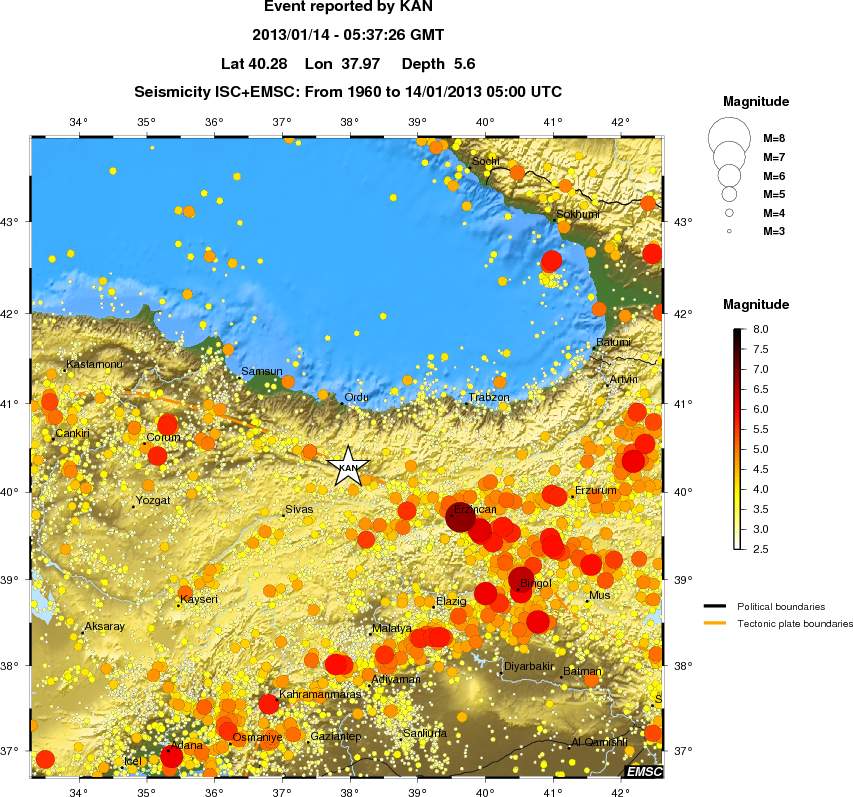 regional magnitude historical seismicity