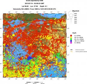 regional historical seismicity