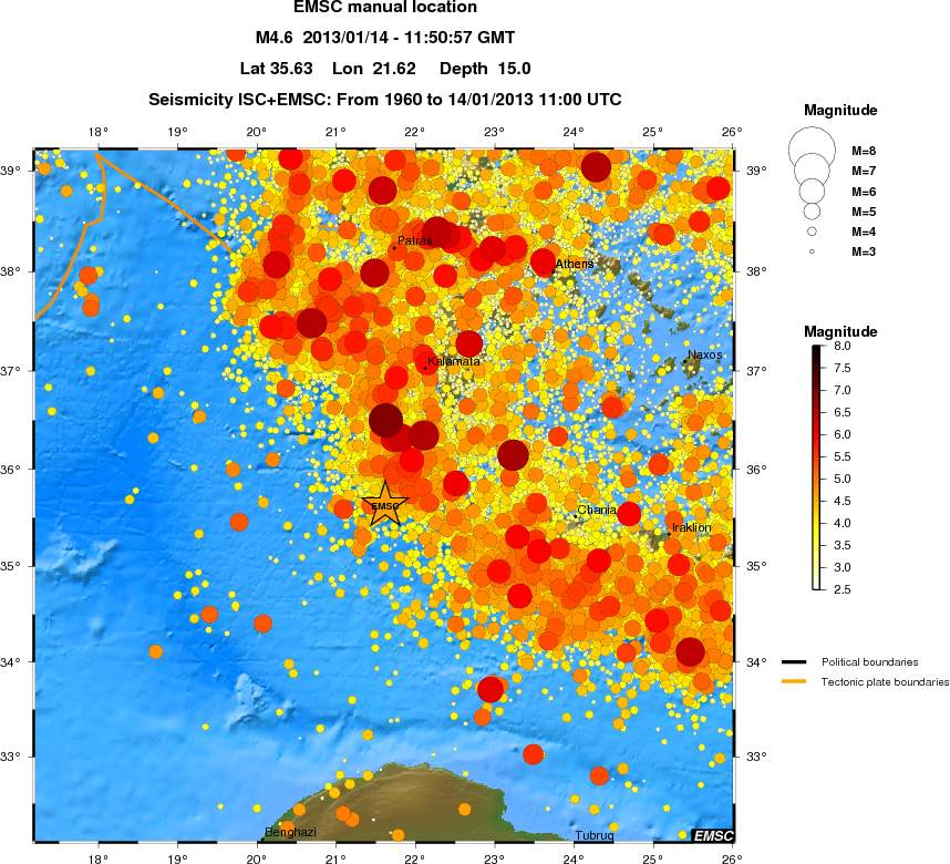 regional magnitude historical seismicity