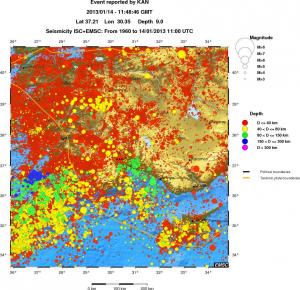 regional historical seismicity
