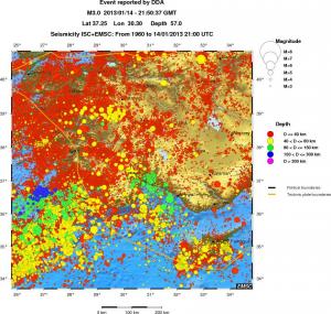 regional historical seismicity