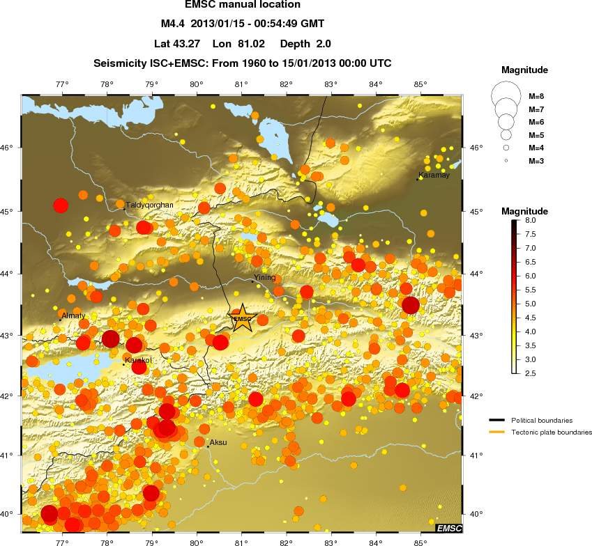 regional magnitude historical seismicity