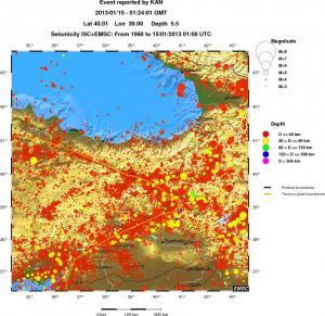 regional historical seismicity