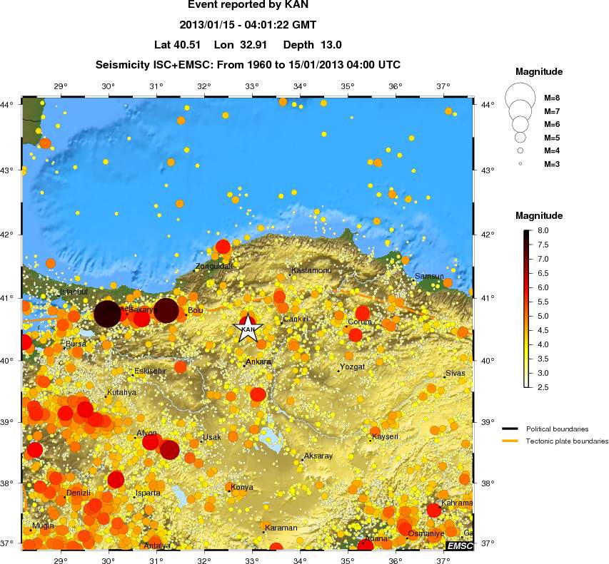 regional magnitude historical seismicity