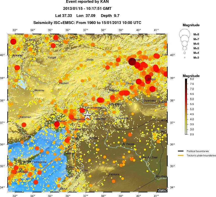regional magnitude historical seismicity