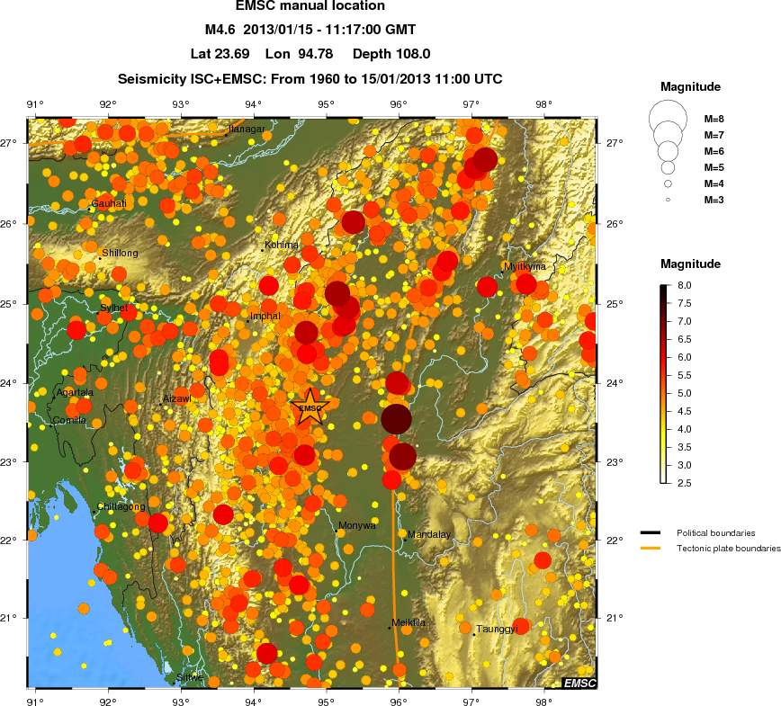 regional magnitude historical seismicity