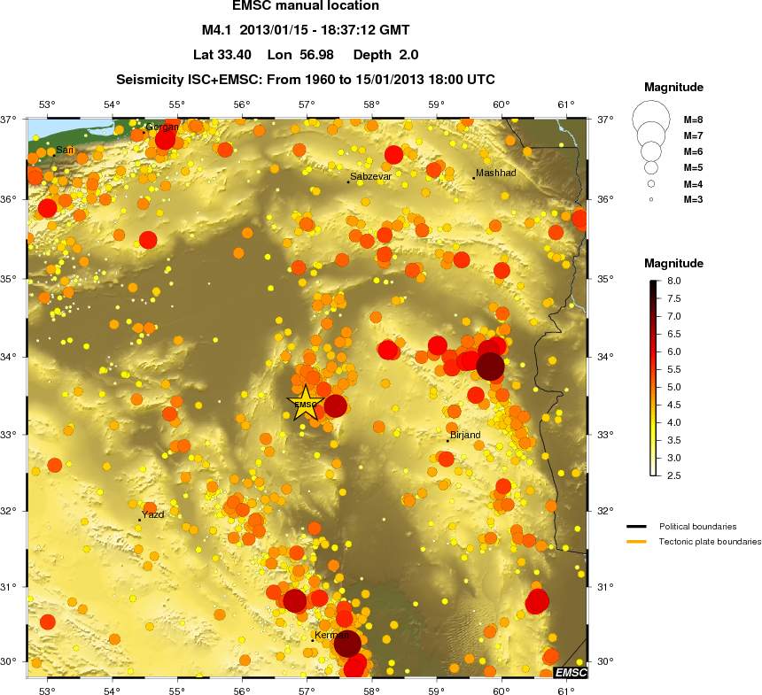 regional magnitude historical seismicity