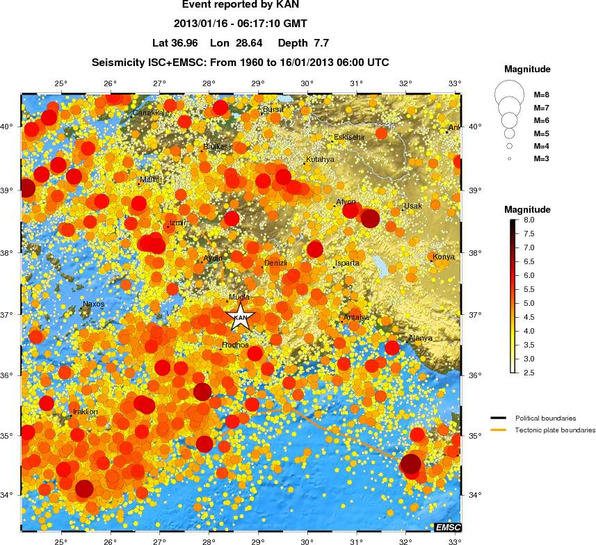 regional magnitude historical seismicity